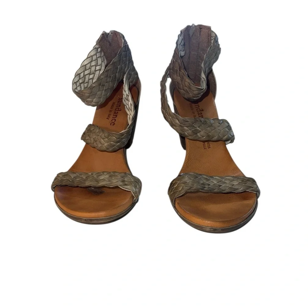 Sundance Italian leather Braided Sandals